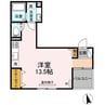 D-room 一富士 1Rの間取り