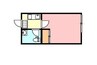 扇町マンション 1Kの間取り