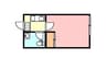 扇町マンション 1Kの間取り