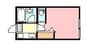 扇町マンション 1Kの間取り