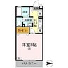 ベルシャトル　B棟 1Kの間取り