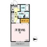 ベルシャトル　B棟 1Kの間取り