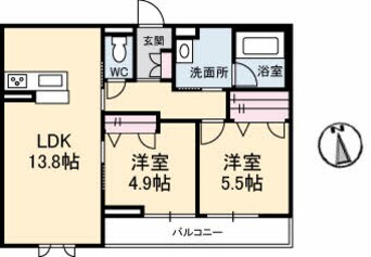 間取図 ベレオ三条 