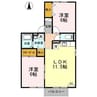 メゾン・シャルム　A棟 2LDKの間取り