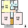 メゾン・シャルム　B棟 2DKの間取り