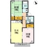 シャインポート屋島 B棟 2DKの間取り