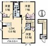 コンフォールⅡC棟 3LDKの間取り