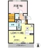 サンフラワー今里 1LDKの間取り
