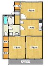 セジュール高崎　E棟 3DKの間取り