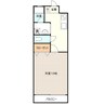 クリエイティブ河田 1Kの間取り