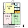 三宝ハイツ　B棟 2DKの間取り