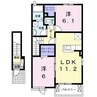 アルルのこみち 2LDKの間取り