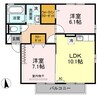 サンパティーク 2LDKの間取り