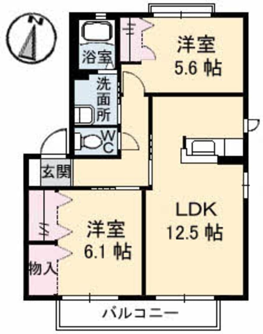 間取図 ロイヤルフェルティ　D棟