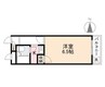 オーレックス郷東 1Kの間取り