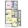 オーヴ　Ｄｏｋｉ　Ａ 2LDKの間取り