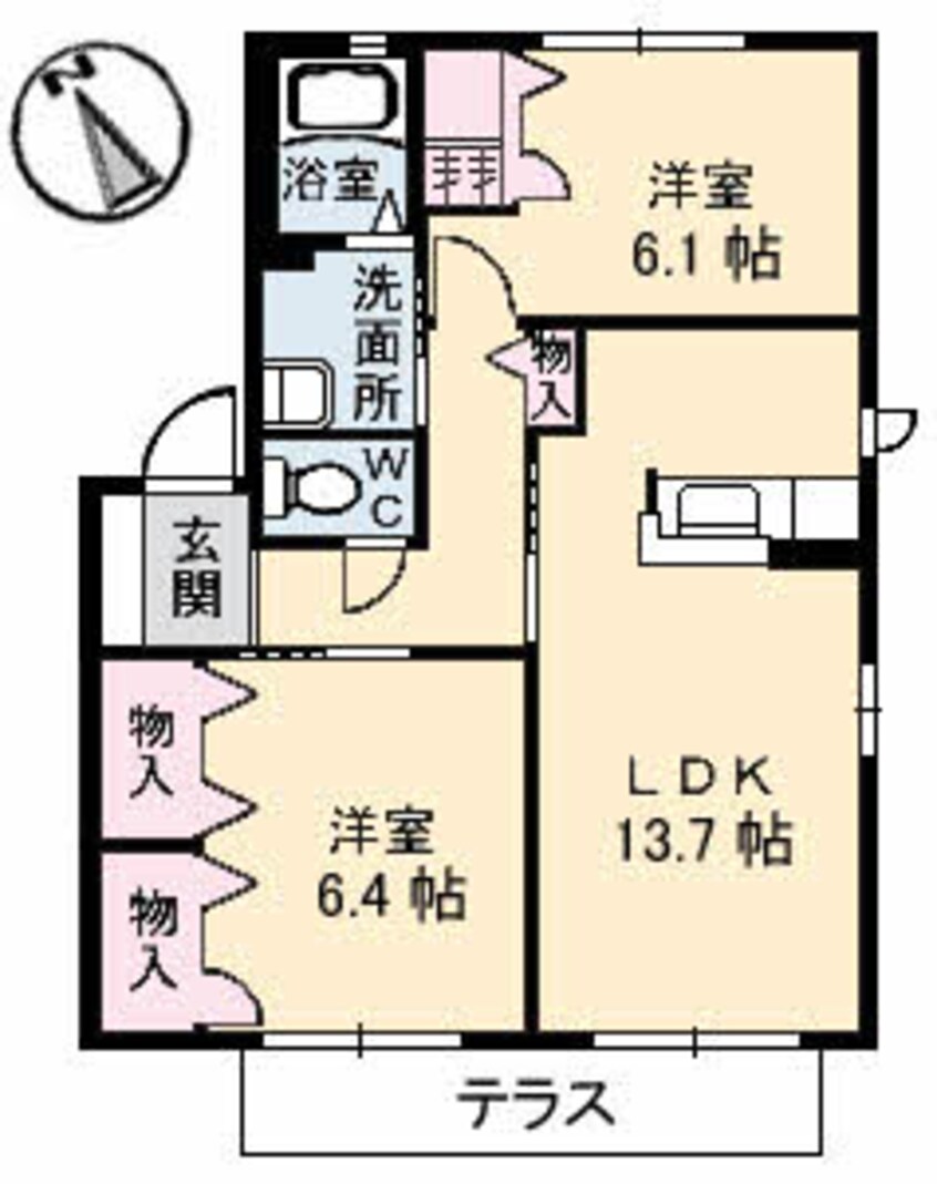 間取図 ハイツMINORU A棟