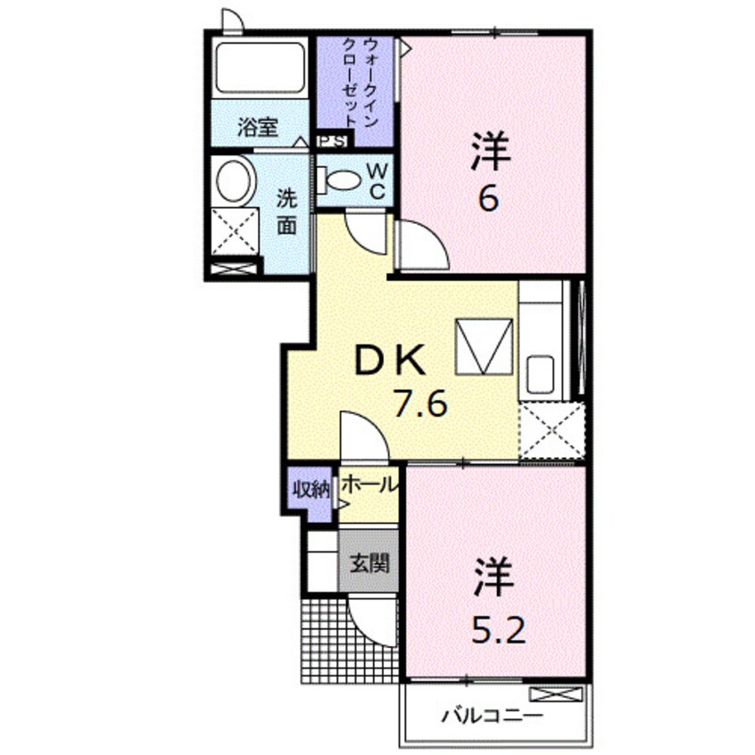 間取図 クローバー　ポンドＡ