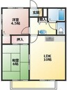 サンガーデン福本B 2LDKの間取り