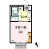 シャトル西春日　A棟 1Kの間取り