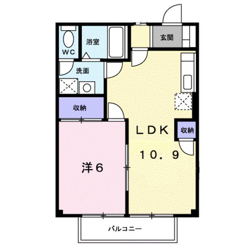 間取図 ハーモニーハイツ俊