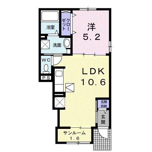 間取り図 ベルエア木太Ｃ