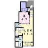 ルーベル柞原　Ⅱ 1LDKの間取り