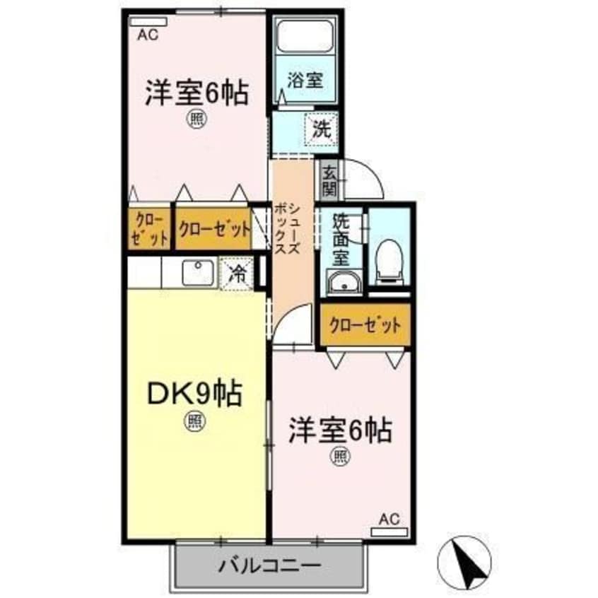 間取図 シャインポート屋島　Ｂ棟