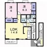 トゥジュールＤ 2LDKの間取り