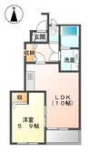 ヴェルジェⅡ 1LDKの間取り