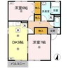 ハイツ田園　Ⅱ　A棟 2DKの間取り