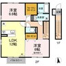 ロイヤル城跡 2LDKの間取り