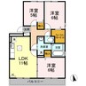 ルコネッサンス 3LDKの間取り