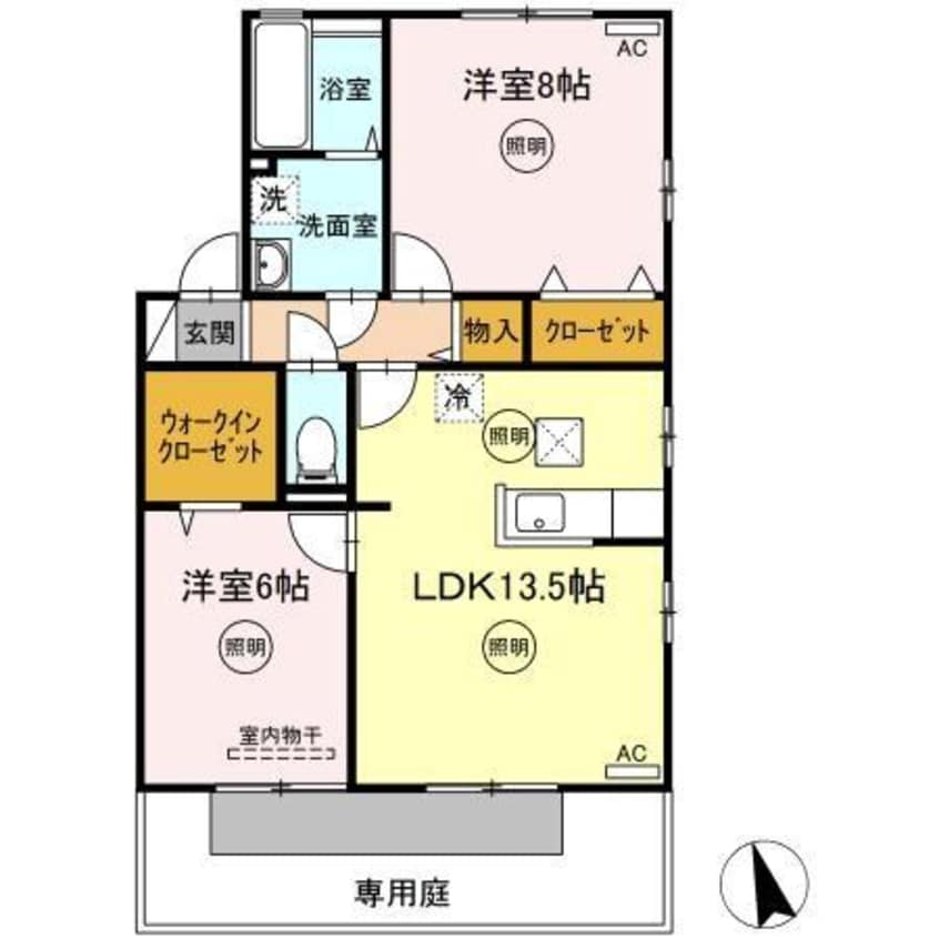 間取図 リビングタウン松縄　C棟
