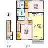 ロイヤルパークス林町　A棟 2LDKの間取り