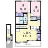シンフォニー土器 2LDKの間取り