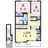 シンフォニー土器 2LDKの間取り