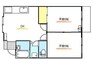 岡ノ城ハイツII 2DKの間取り