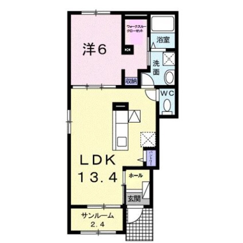 間取図 カーサ・ルーチェＢ
