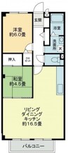 フォブール田村 2LDKの間取り