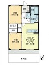 フォブールロジュマンⅡ 2LDKの間取り