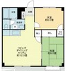 フォブール八幡 2LDKの間取り