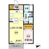 ベルタ松縄 1LDKの間取り