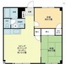 フォブール八幡 2LDKの間取り