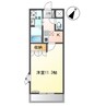 ヴァンルージュ 1Kの間取り