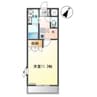 ヴァンルージュ 1Kの間取り
