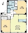 フォブール世俵Ｂ 2LDKの間取り
