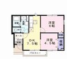 パーク・アベニューＣ 2DKの間取り