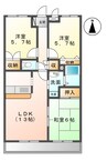 アフロート太田 3LDKの間取り