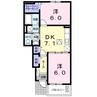 フロイデ　ＫＡＮＡＧＥＮ　Ⅰ 2DKの間取り